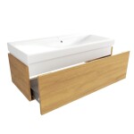 Kúpeľňová skrinka s umývadlom SAT Feel 100x30x46 cm medový dub mat SATFEEL100DMU1 SATFEEL100DMU1