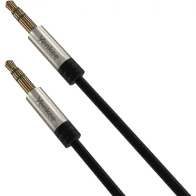 YENKEE YCA 402 BSR Stereo audio AUX krútený kábel s 3.5 mm jack konektorom / 2x 3.5 mm jack MM / 1.8m (8590669171217)
