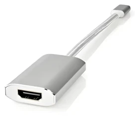 Nedis USB-C na HDMI adaptér strieborný / Adaptér / USB 3.2 Gen 1 / 4K @ 60Hz / Power Delivery (CCTB64680AL02)
