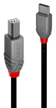 Lindy / USB kábel / USB C - USB B / 0,5 m / Čierna (36940)