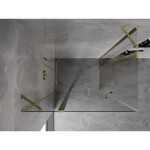 MEXEN/S - Mist Duo sprchovací kút dvere krídlové 80 x 70, transparent, zlato 8A4-080-070-50-00