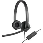 Logitech Headset H570e Stereo / Slúchadlá s mikrofónom / USB / čierna (981-000575)