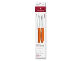 VICTORINOX Swiss Classic Kuchynský nôž 10 cm set 2 ks oranžová / rovné a vrúbkované ostrie (6.7799.2C1)