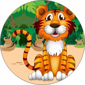 Jedlý papier tiger v džungli 19,5 cm - Pictu Hap - Pictu Hap