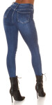 Sexy ripped Highwaist Skinny Jeans Dark Denim denimblue 38