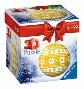 Ravensburger Puzzle-Ball Vianočná ozdoba žltá