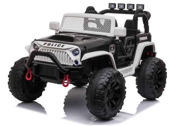 Mamido Detské elektrické autíčko Jeep Power Polícia čierno-biele
