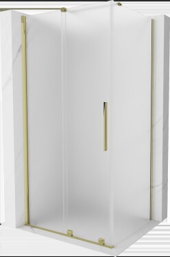 MEXEN/S - Velár sprchovací kút, posuvné dvere 120 x 100, dekor, zlato 871-120-100-31-50