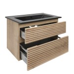 Kúpeľňová skrinka 2 zásuvková s umývadlom Naturel Savona 78x53x44, 8 cm dub Halifax mat SAVONA280DHC SAVONA280DHC