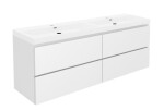 Kúpeľňová skrinka s umývadlom SAT B-Way 119x50x45 cm biela lesk BWAY2120WU4 BWAY2120WU4