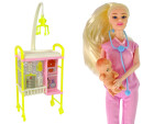 Mamido Lekárska bábika pre deti s dlhými vlasmi a príslušenstvom