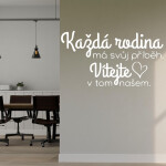 Veselá Stena Samolepka Každá rodina má svoj príbeh Farba: oranžová, Veľkosť: 60 x 34 cm