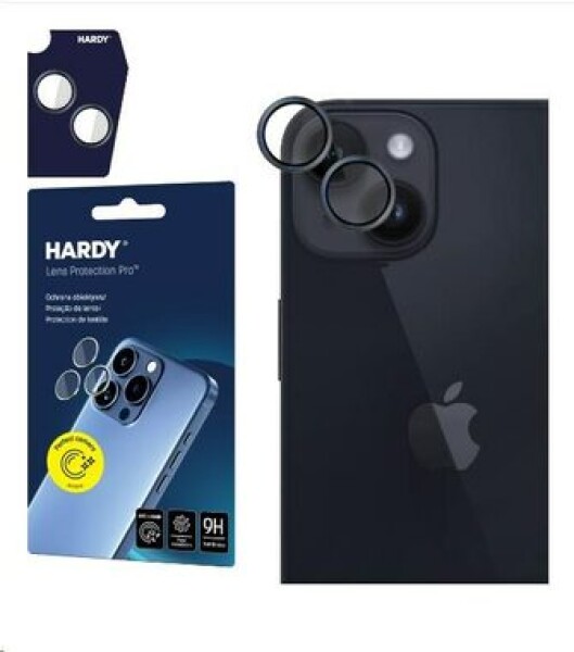 3mk HARDY Lens Protection Pre sklá na fotoaparát pre Apple iPhone 15/15 PLUS Black (5903108573467)