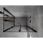 MEXEN/S - Mist-F Duo sprchovací kút skladacie dvere pravá 85 x 95, čierna okraj, čierna 8A6-085L-095P-70-70