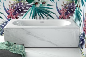 BESCO - Obdĺžniková vaňa VITAE SLIM+ - Nožičky k vani - S nožičkami, Rozmer vane - 180 × 80 cm VANVIT18SLIMPLU+OLVPINOZSTELWD