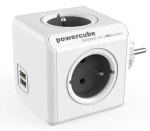 PowerCube Original USB sivá / 4 zásuvky / 2x USB Port (8718444085959)