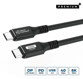 MicroConnect USB-C na USB-C 0,25 m čierna / Kábel (USB4CC025)