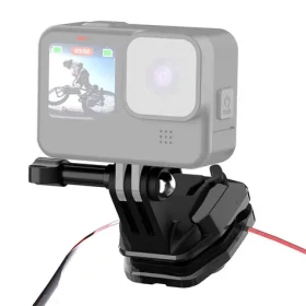 Puluz čierna / Držiak akčnej kamery na sklo motocykla / hliník / pre GoPro, DJI, Insta360 (PU942B)