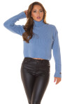 Sexi rollerkragen Crop Sweater Einheitsgroesse