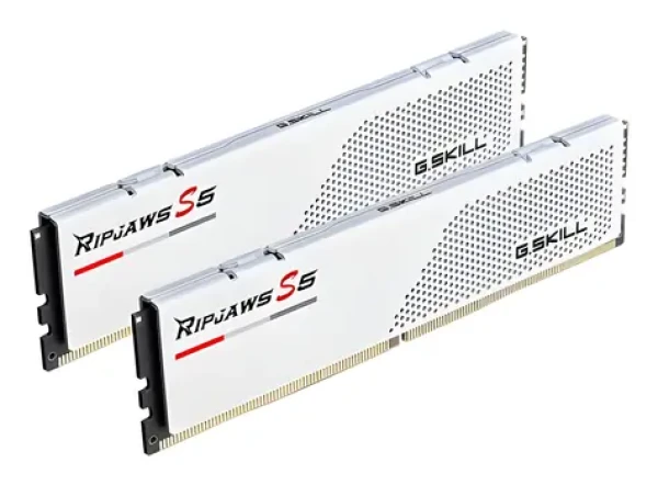 G.Skill Ripjaws S5 White 32GB (2x 16GB) 6000MHz / DDR5 / CL28 / 1.4V / DIMM / Non-ECC / Unbuffered / XMP 3.0 (F5-6000J2836G16GX2-RS5W)