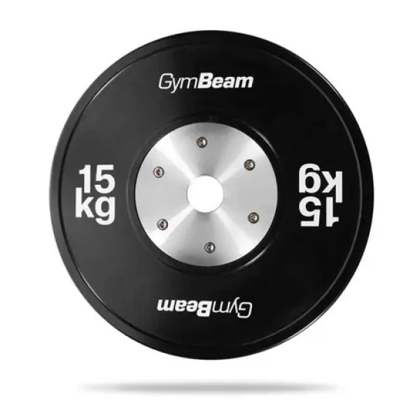 Gumový kotúč Competition Bumper - GymBeam (čierna) (64681-3-15kg)