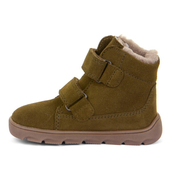Chlapčenské zimné barefoot topánky ZERU TEX FURRY Olive, Froddo, G2110149-4, zelená - 27