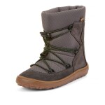 Chlapčenské zimné barefoot topánky TEX TRACK WOOL Gray G3160251-1 - 32