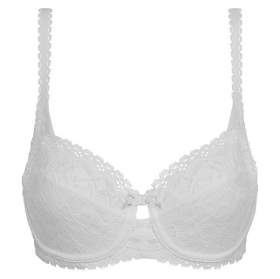 Dámska čipkovaná podprsenka s kosticami PLAYTEX UNDERWIRE BALCONETTE BRA - PLAYTEX - biela 75 B