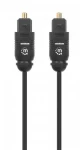 Manhattan Toslink čierna / Optický audio kábel / M/M / 3 m / pozlátené konektory (356084)