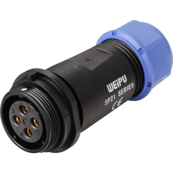 Weipu SP2111 / S 4 I guľatý faston, 1 ks; SP2111 / S 4 I