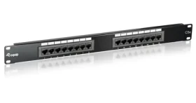 Equip 16- Port čierna / Patch panel / Cat5e / UTP / 1U / 19" (235316)