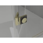 MEXEN/S - Lunar Duo sprchovací kút dvere krídlové pravá 120 x 115, transparent, zlato kartáčovaná 834-120P-115L-55-00