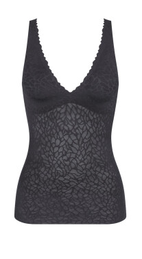 Dámske tielko Sloggi Zero Feel Lace 2.0 Bra Shirt čierne BLACK