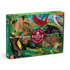 Mudpuppy Obojstranné puzzle Dažďový prales NAD a na zemi