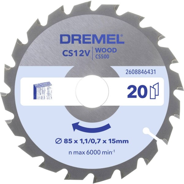 Dremel CS500 85mm 2608846431​ pílový kotúč 1 ks; 2608846431​