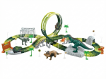 Mamido Mamido Závodná dráha Dinosauří svet 168 dielikov, 360°, LED autíčko