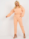 Peach basic plus size tepláková souprava s mikinou L