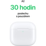 Apple AirPods 4 s aktívnym potlačením hluku biela (2024) / bezdrôtové slúchadlá / ANC / Bluetooth / výdrž až 30 hodín (MXP93ZM/A)