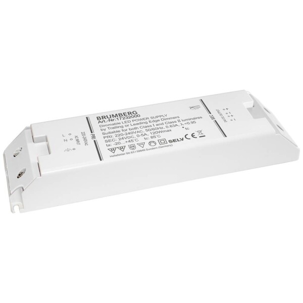 Brumberg 17232000 napájací zdroj pre LED En.trieda 2021 G (A - G) 120 W 24 V stmievateľný; 17232000