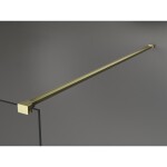 MEXEN/S - Kioto Sprchová zástena WALK-IN 100 x 75, transparent, zlatá kartáčovaná 800-100-212-55-00-075