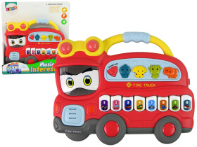 Mamido Interaktívny klavír Hasiči Animal Sound Vehicle Sounds Melodies Red