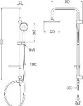 MEXEN/S - Carl sprchový stĺp vrátane sprchovej batérie Pecos, chróm 72740240-00