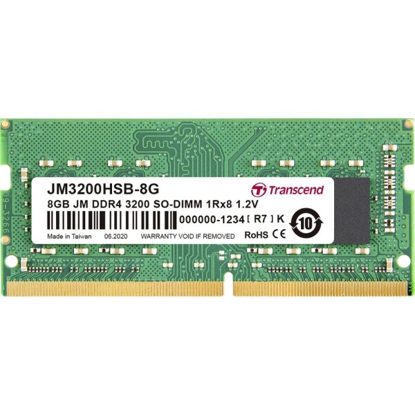 Transcend JetRAM RAM modul pre notebooky DDR4 8 GB 1 x 8 GB 3200 MHz 260pin SO-DIMM JM3200HSB-8G; JM3200HSB-8G