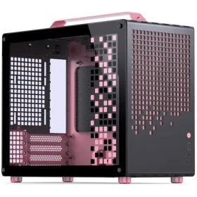 Jonsplus Z20 čierno-ružová / Micro-ATX / 1x USB-A 3.2 / 1x USB-C 3.2 / priehľadná bočnica (Z20 Black-Pink)