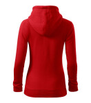 Trendy mikina na zips pre ženy červená S