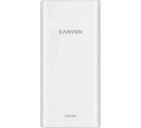 CANYON PB-2001 20000 mAh biela / Powerbanka / 5V / 2.1A / 2x USB-A / Smart IC (CNE-CPB2001W)