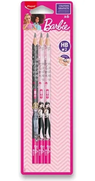 Maped Grafitová ceruzka Barbie 6 ks / tvrdosť HB (0040/9850801)