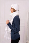 Dámsky set so šatkou Dorota K366 white UNI