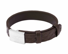 Emporio Armani Pánsky kožený náramok Eagle Logo EGS3135040