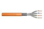 Digitus CAT 7 S/FTP oranžový / Inštalačný kábel / 50 m / AWG 23/1 / LSZH / Dca / 1200 MHz (DK-1743-VH-050)